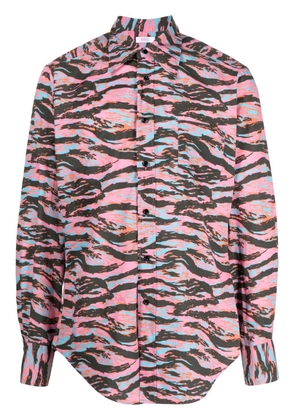 ERL zebra-print cotton shirt - Pink