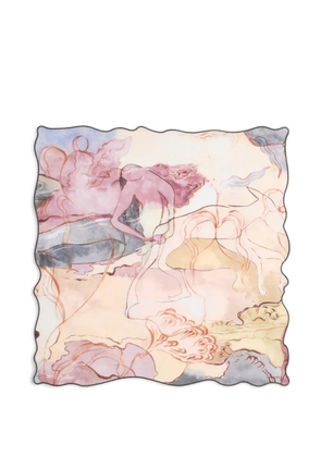 LEMAIRE watercolour-print square scarf - Neutrals