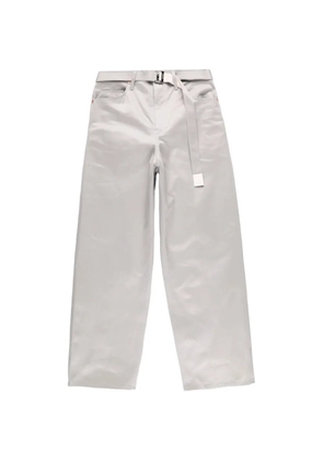 sacai belted chino trousers - Grey