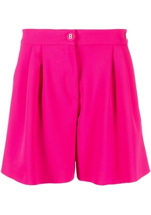 Blugirl box-pleated wide leg shorts - Pink
