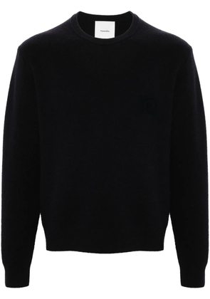 Nanushka motif-embroidered wool jumper - Blue