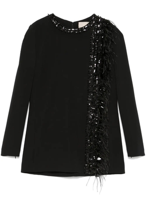 Elie Saab embroidered cady blouse - Black
