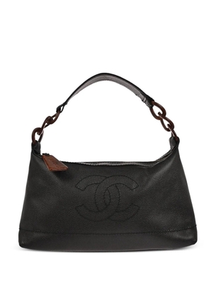 CHANEL Pre-Owned 2002 ingterlocking-CC shoulder bag - Black
