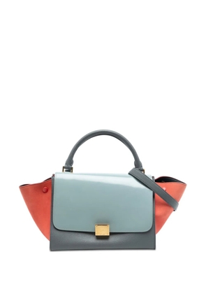 Celine Pre-Owned 2017 Small Tricolor Leather Trapeze satchel - Grey
