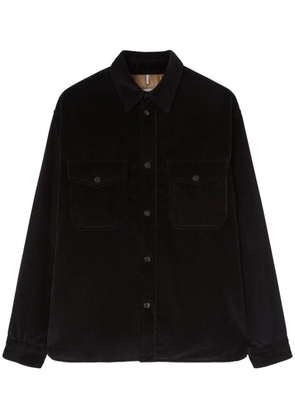 Palm Angels x Moncler x Moncler logo-appliqué corduroy shirt - Black