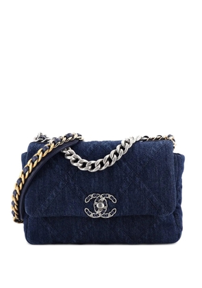 CHANEL Pre-Owned 19 Flap Bag Quilted Denim Medium shoulder bag - Blue