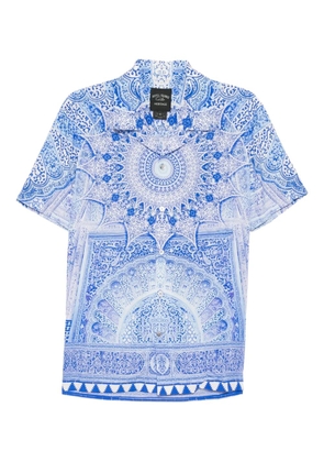 Camilla camp-collar shirt - Blue