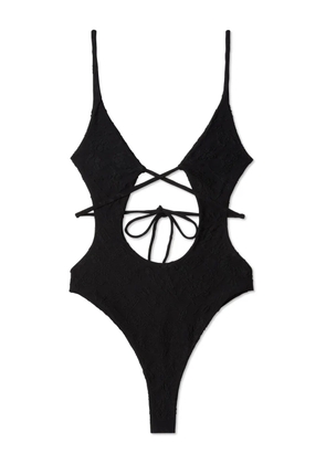 Off-White Tattoo jacquard swimsuit - Black