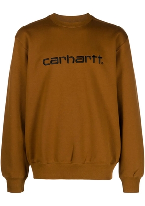 Carhartt WIP logo-embroidered jersey sweatshirt - Brown