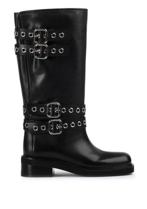 Le Silla Harley buckled leather boots - Black