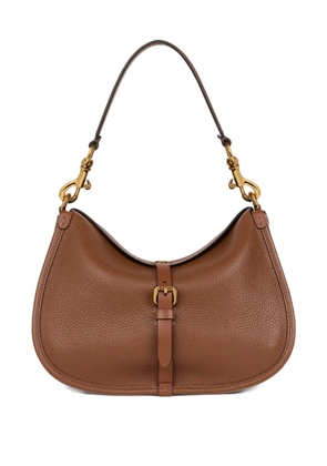 ETRO Pony buckle-fastening leather shoulder bag - Brown