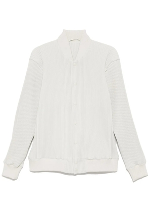 Homme Plissé Issey Miyake pleated bomber jacket - Neutrals