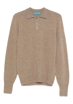 Drumohr polo-neck buttoned sweater - Neutrals