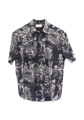 Saint Laurent Pre-Owned 2019 graphic-print short-sleeve shirt - Black