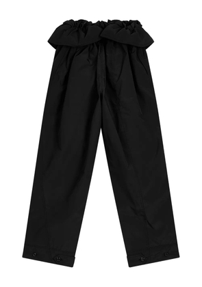 Open YY ruffle-detail trousers - Black