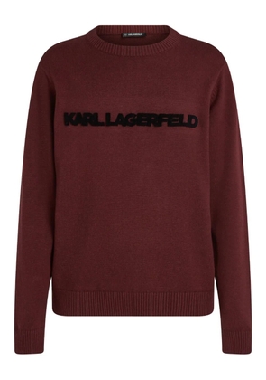 Karl Lagerfeld logo crew-neck sweater - Red