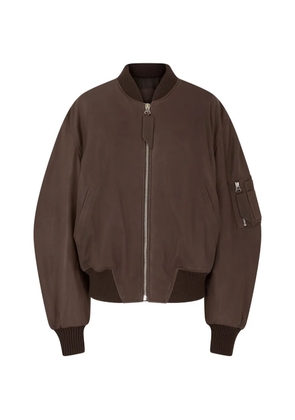 The Attico Anja zip-up bomber jacket - Brown