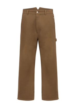 Moschino strap-detail trousers - Brown