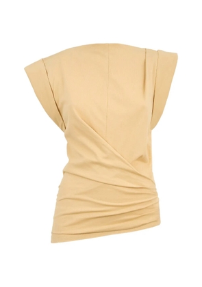 ISABEL MARANT draped short-sleeve blouse - Neutrals
