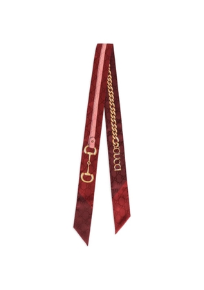 Gucci printed silk scarf - Red