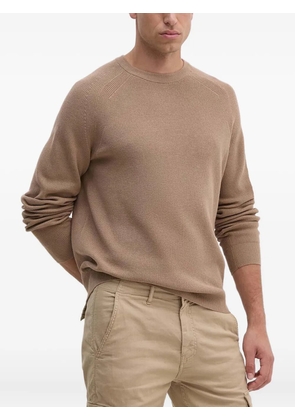 BOSS ribbed crew-neck sweater - Neutrals