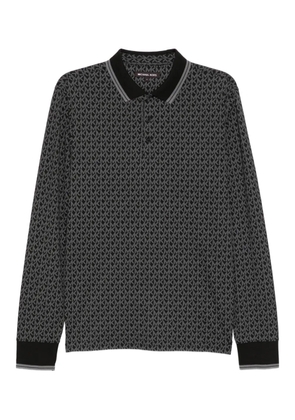 Michael Kors monogram polo shirt - Black
