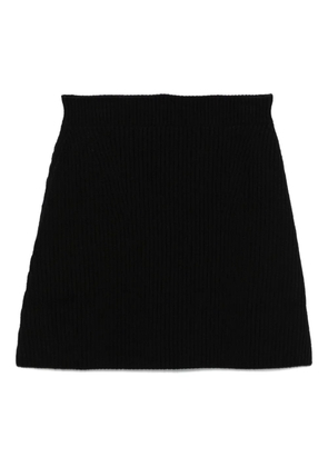 Jil Sander ribbed-knit wool mini skirt - Black