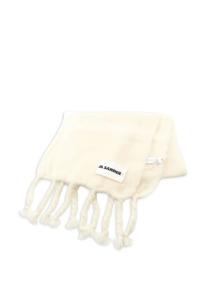 Jil Sander Pre-Owned 2020s logo-detail scarf - Neutrals