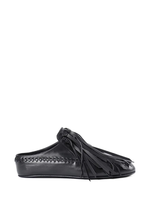 Ann Demeulemeester fringe soft loafers - Black