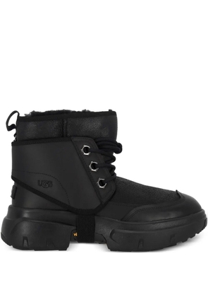 UGG lace-up leather hiking boots - Black