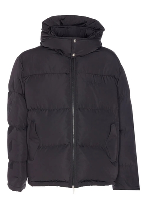 Off-White logo-print down jacket - Black