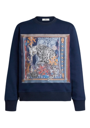 ETRO leopard-print sweatshirt - Blue