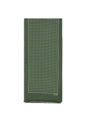 TOM FORD polka-dot scarf - Green