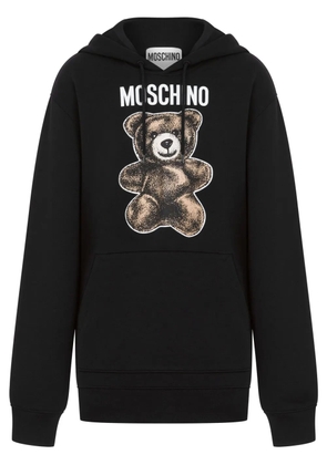 Moschino teddy bear-print hoodie - Black