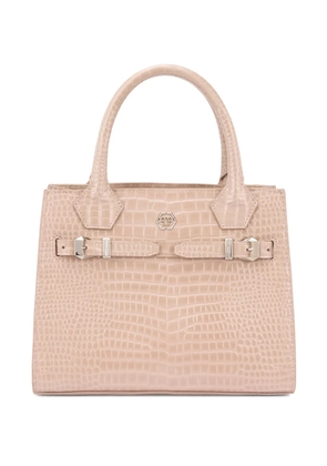 Philipp Plein crocodile-printed tote bag - Neutrals