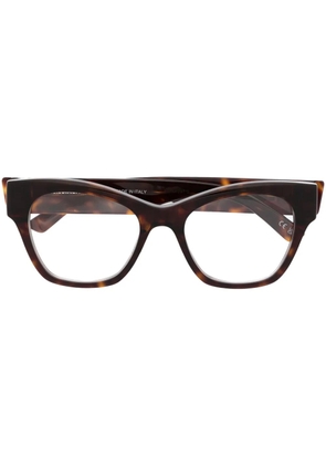 Balenciaga Eyewear logo-engraved cat-eye glasses - Brown