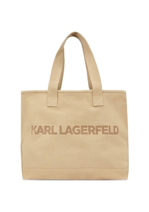 Karl Lagerfeld large K/Essential logo tote bag - Neutrals