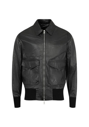 Giorgio Brato leather bomber jacket - Black