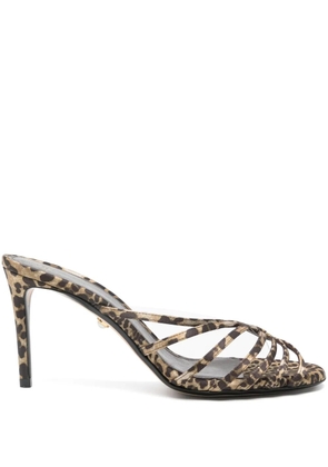 Alevì leopard-print heeled sandals - Brown