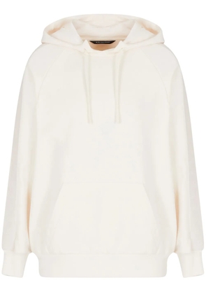 Armani Exchange logo-tape hoodie - Neutrals