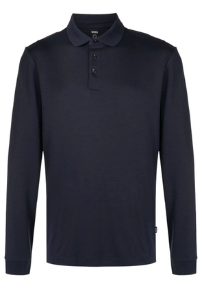 BOSS long-sleeved polo shirt - Blue