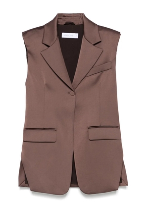 Patrizia Pepe satin waistcoat - Brown
