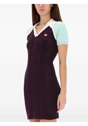 Casablanca polo logo dress - Purple
