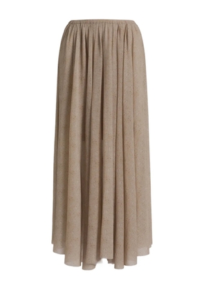 Alberta Ferretti pleated midi skirt - Neutrals