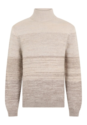 Malo striped turtleneck sweater - Neutrals