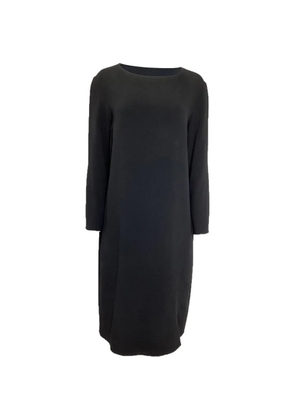 The Row Pre-Owned Larina long-sleeve midi dress - Black