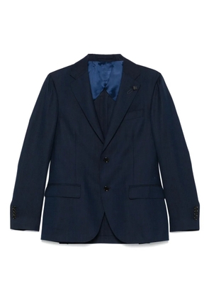 Lardini brooch-detail blazer - Blue