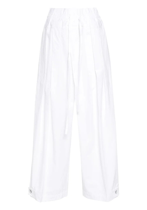 Jil Sander poplin cotton trousers - White