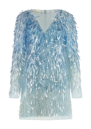 Alberta Ferretti sequin-embellished mini dress - Blue