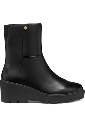 Geox 70mm Miereille platform panelled ankle boots - Black